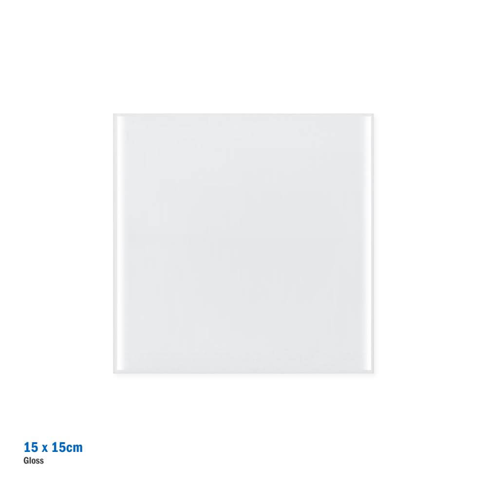Sublimation Keramik Quadrat Glänzend Weiß - 15 x 15 cm