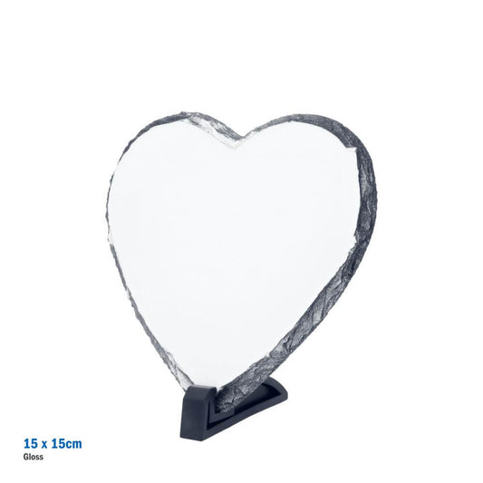 Ardoise photo Forme de cœur 15 x 15 cm - Brilliant
